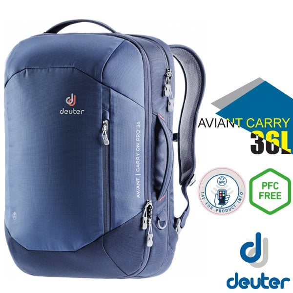 【Deuter】AVIANT CARRY ON 36L 專業休閒電腦後背(隔層+衣物壓縮帶+鞋收納袋)3510220 藍✿30E010